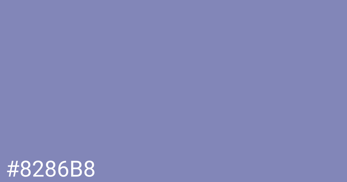 Hex color #8286b8 graphic