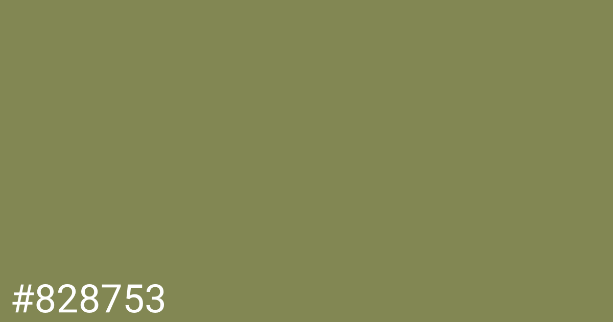 Hex color #828753 graphic