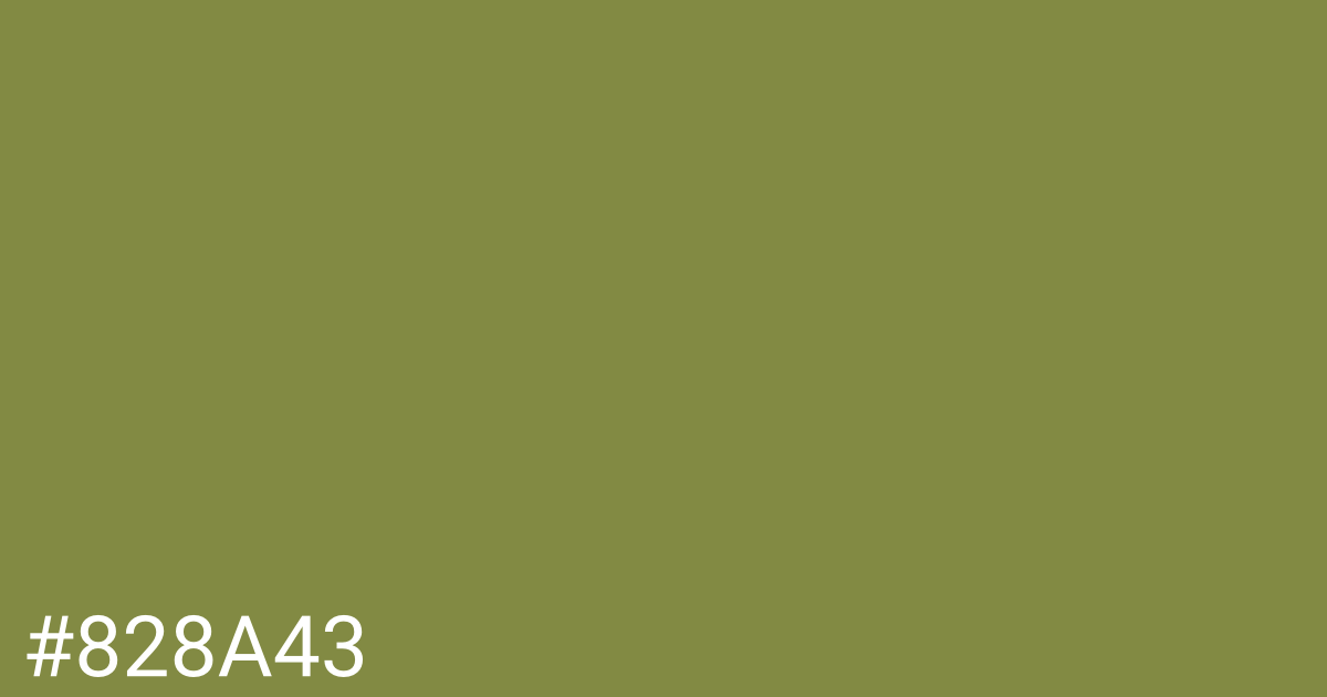 Hex color #828a43 graphic