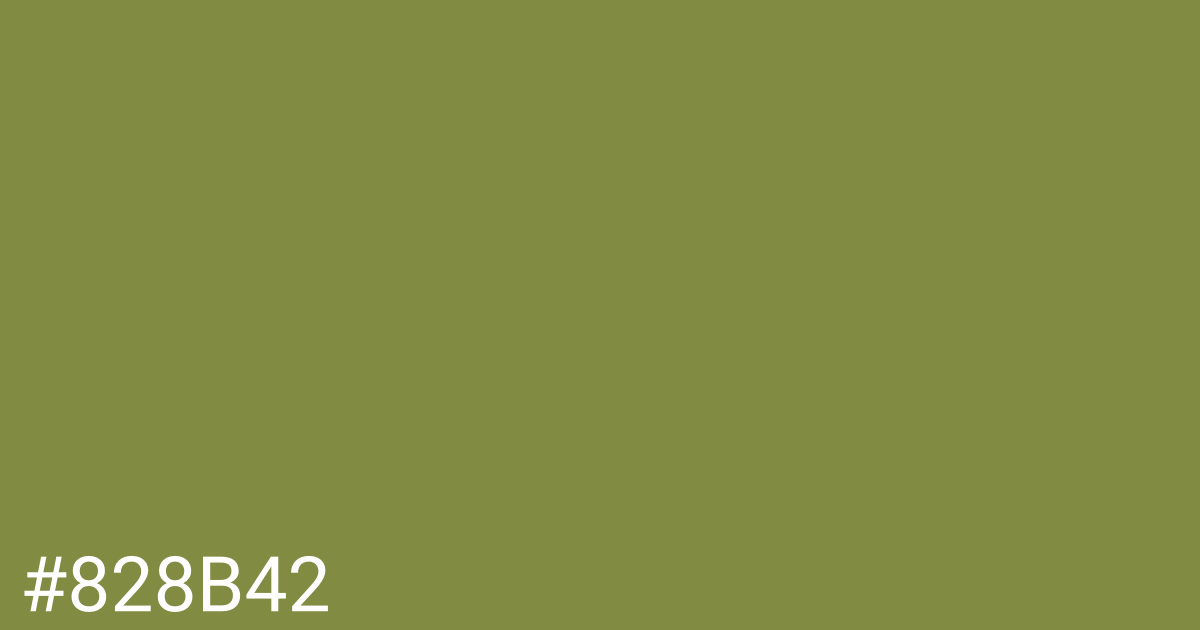 Hex color #828b42 graphic