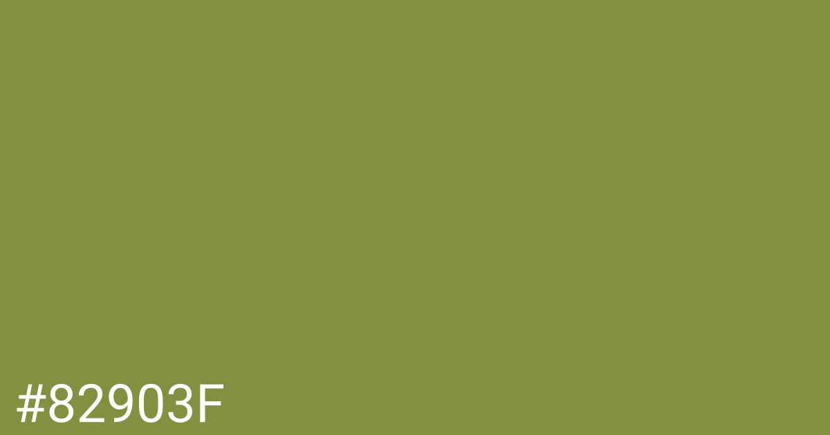 Hex color #82903f graphic