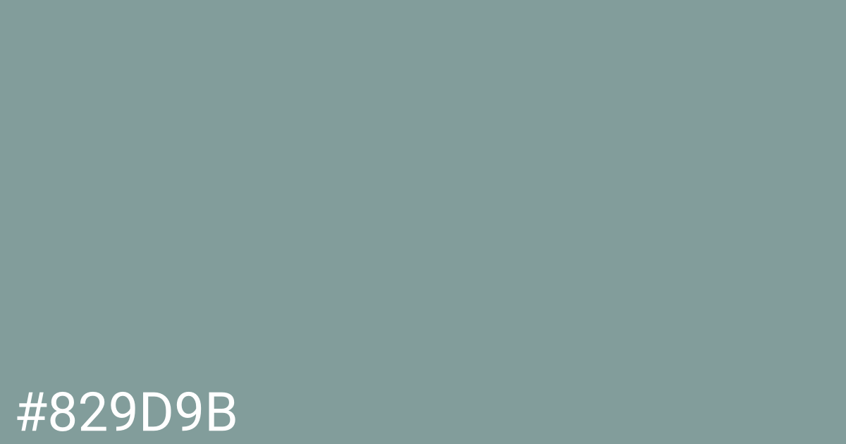 Hex color #829d9b graphic