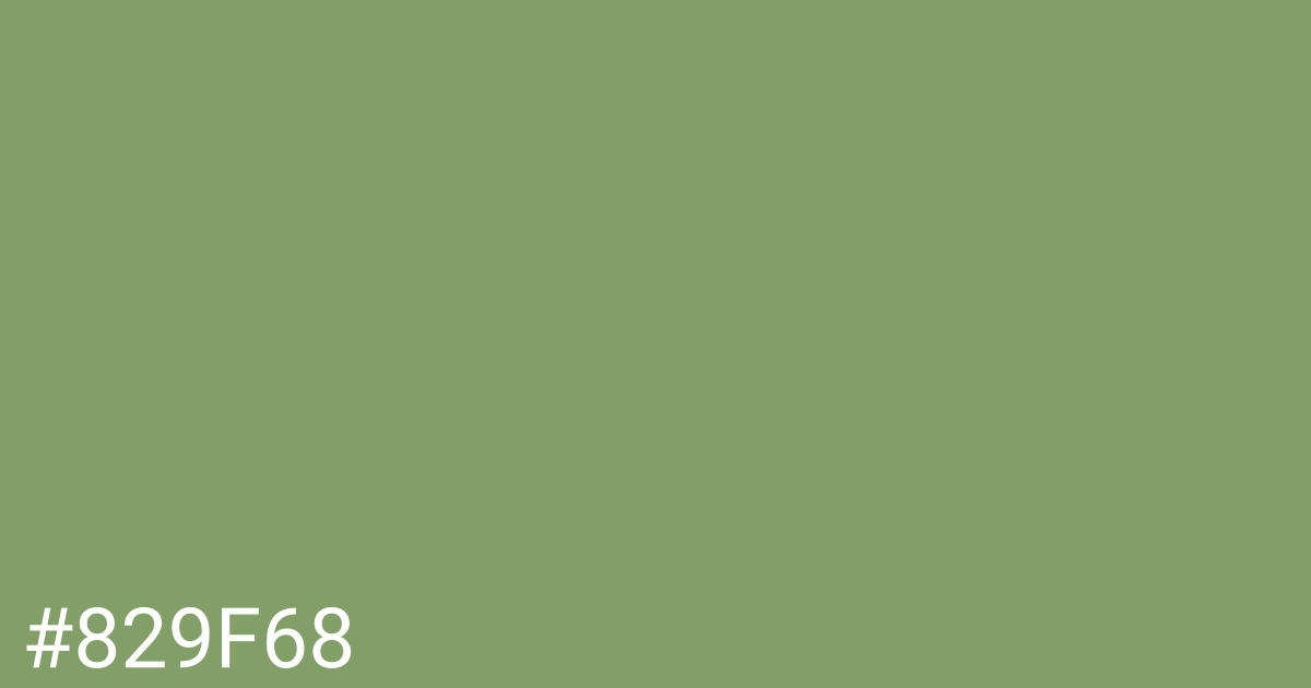 Hex color #829f68 graphic