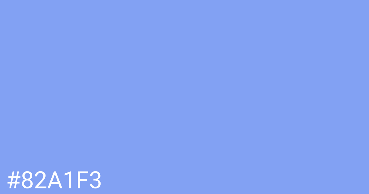 Hex color #82a1f3 graphic