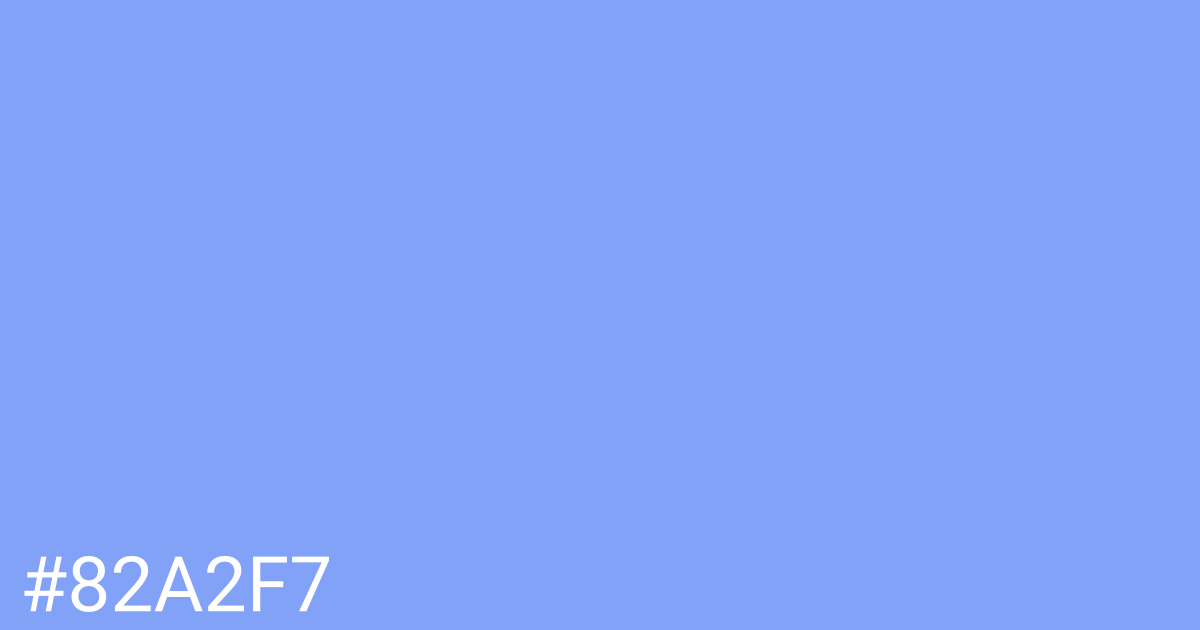 Hex color #82a2f7 graphic