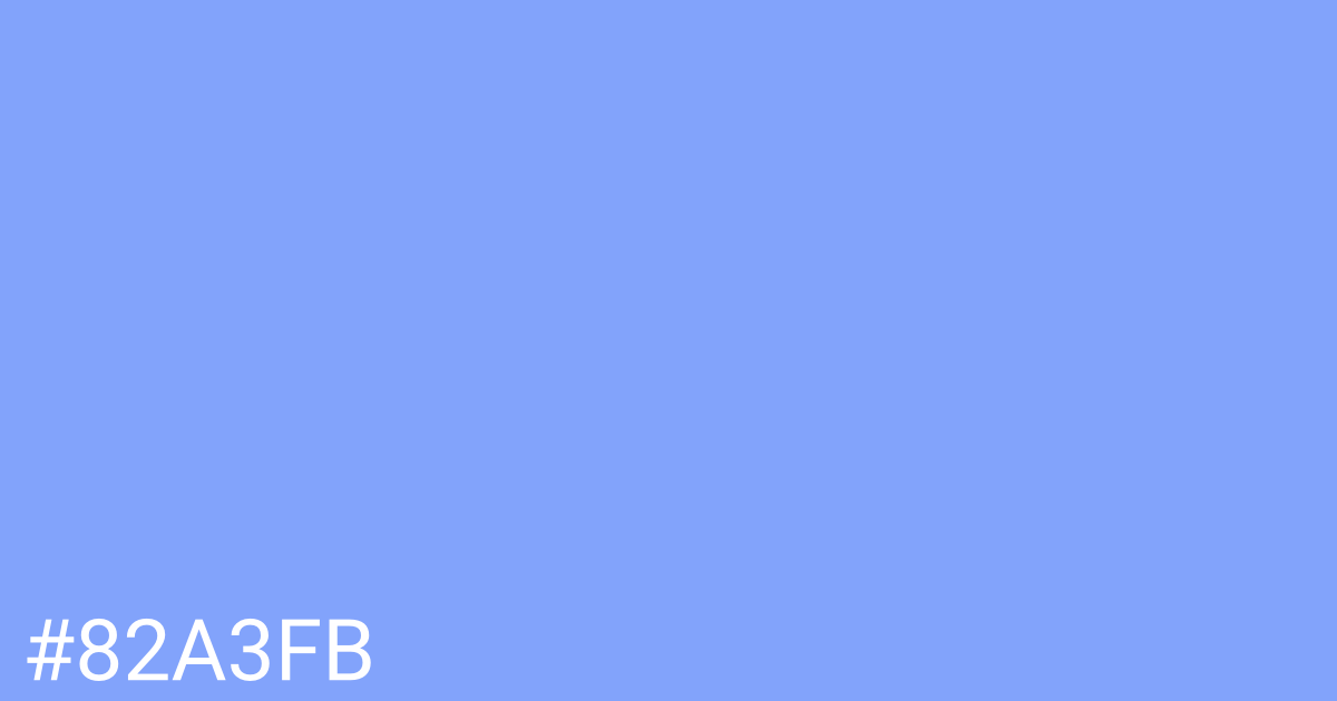 Hex color #82a3fb graphic