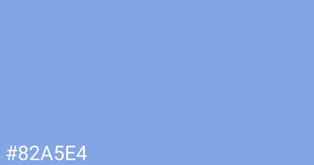 Hex color #82a5e4 graphic