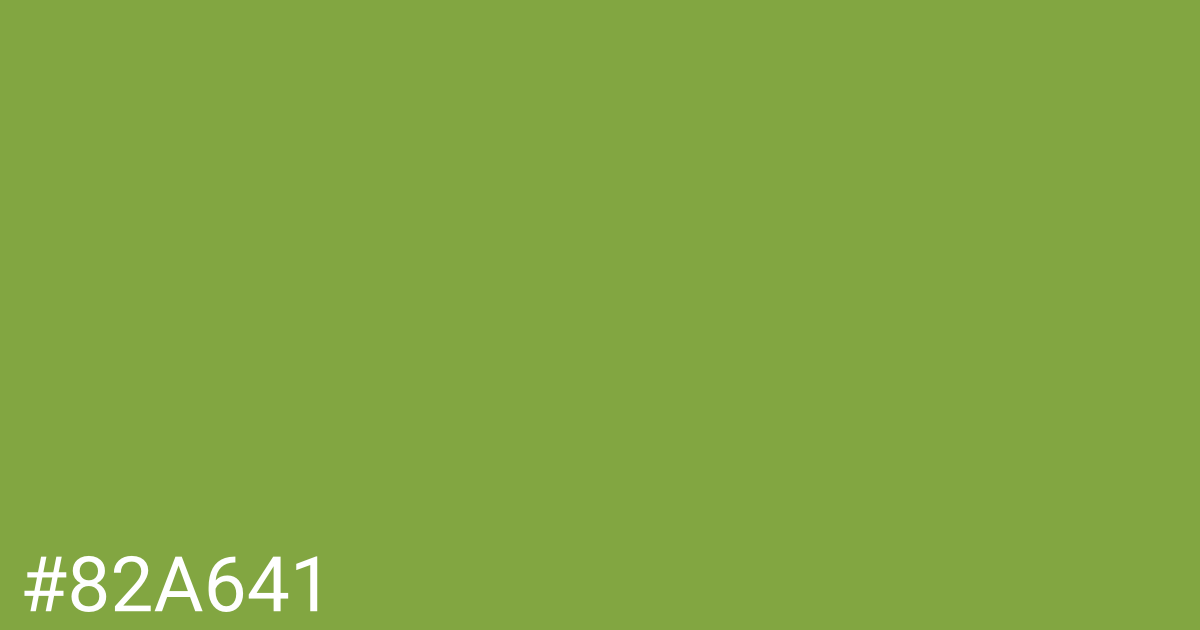 Hex color #82a641 graphic