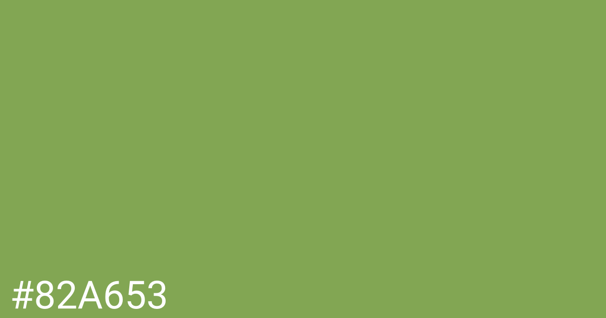 Hex color #82a653 graphic