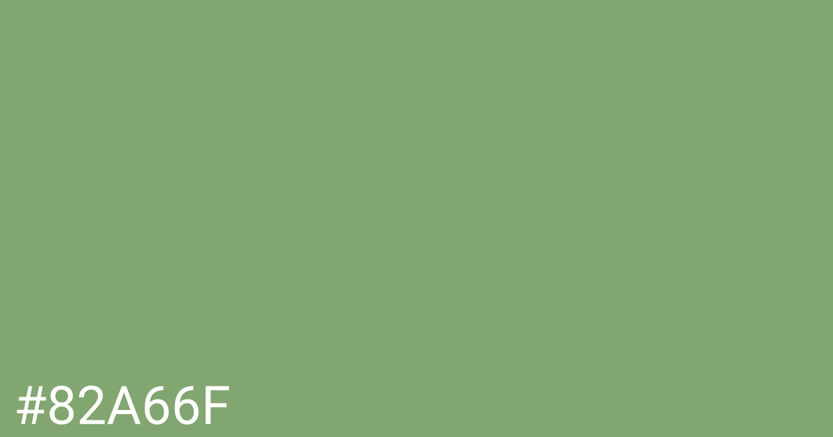 Hex color #82a66f graphic