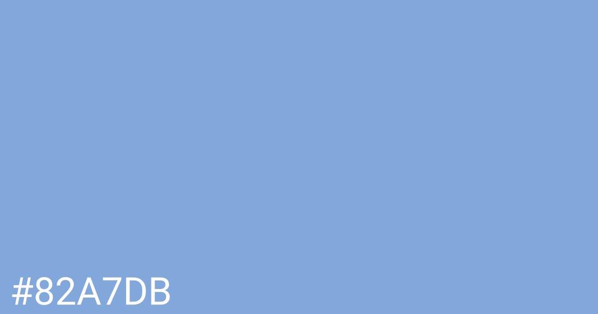 Hex color #82a7db graphic