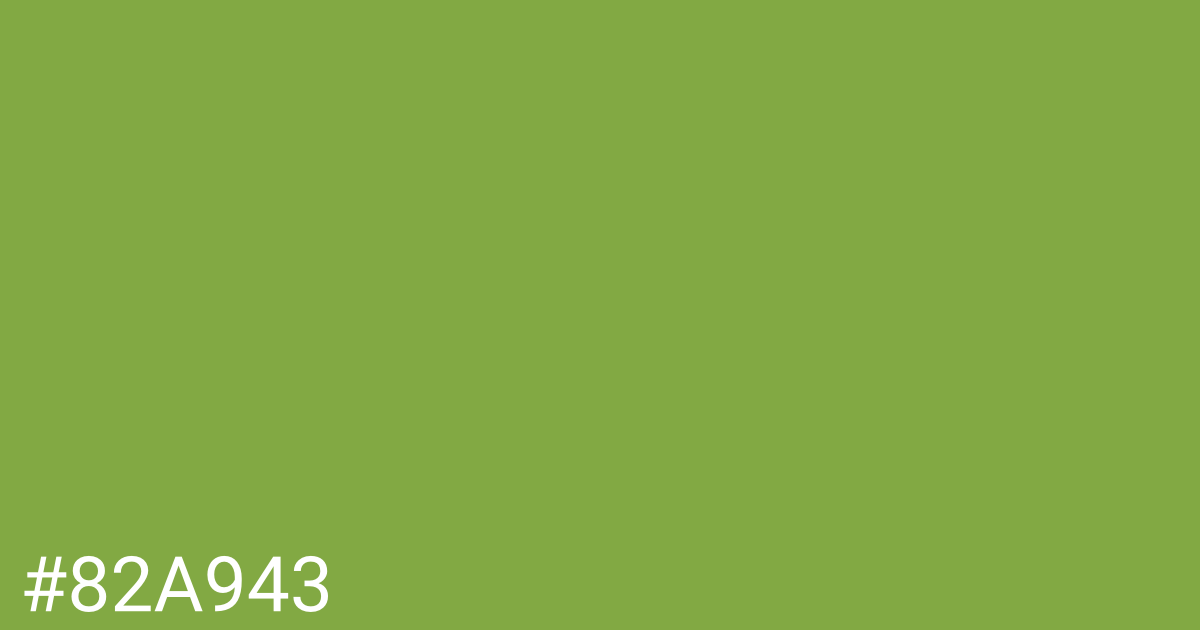 Hex color #82a943 graphic