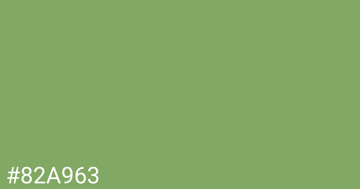 Hex color #82a963 graphic