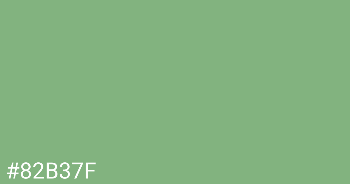 Hex color #82b37f graphic