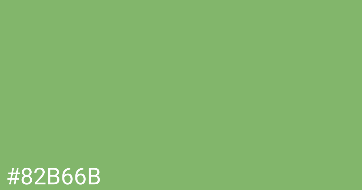 Hex color #82b66b graphic