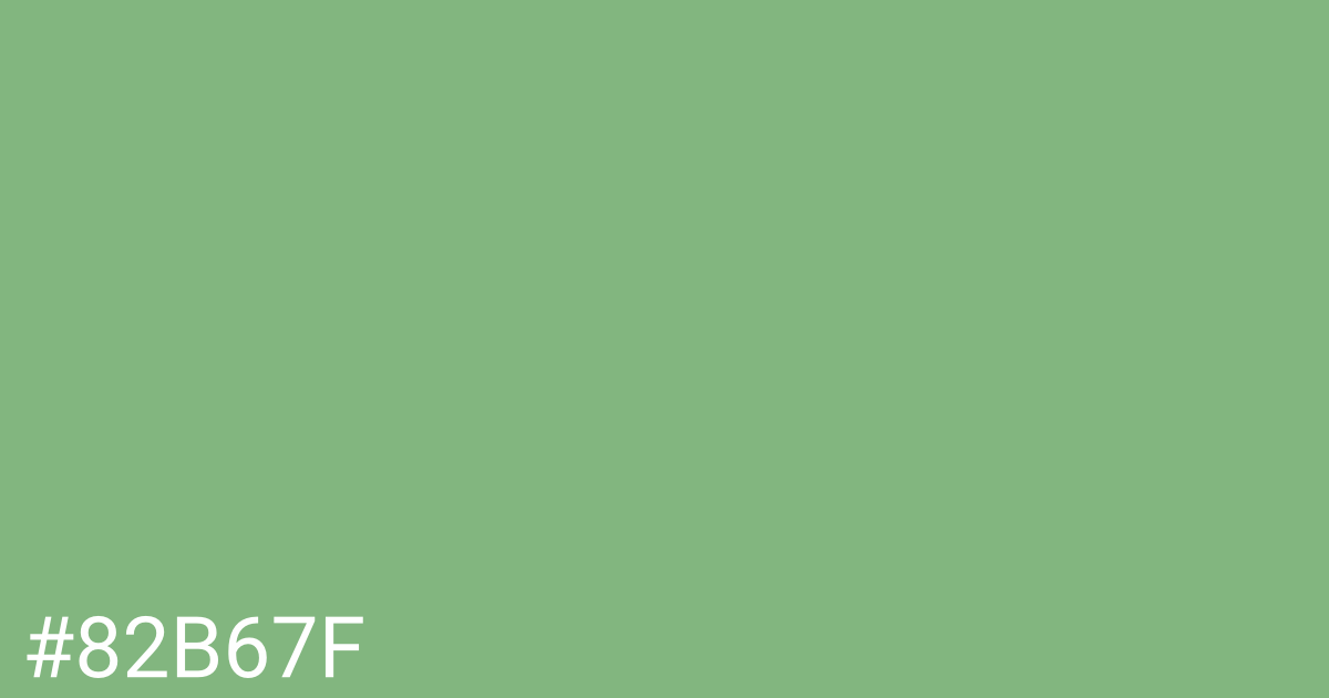 Hex color #82b67f graphic