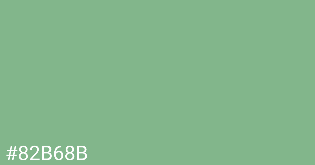 Hex color #82b68b graphic