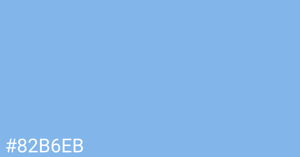 Hex color #82b6eb graphic
