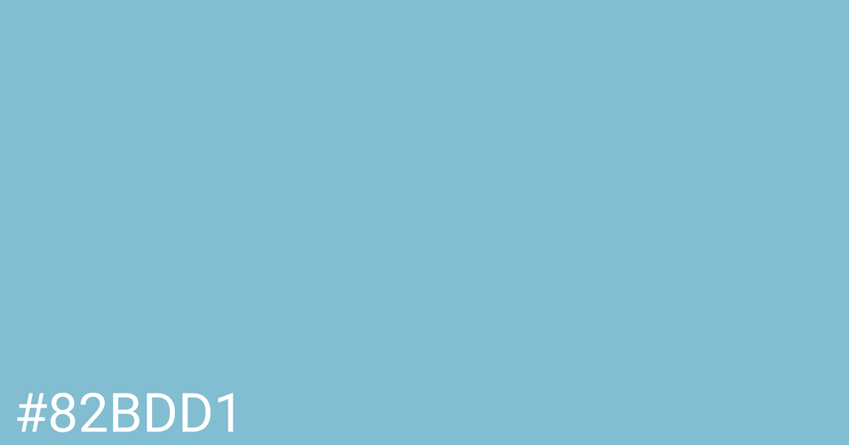 Hex color #82bdd1 graphic