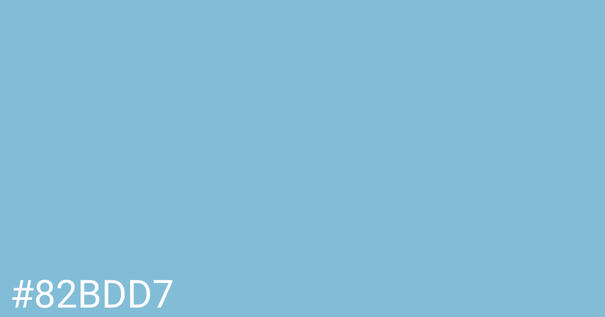 Hex color #82bdd7 graphic