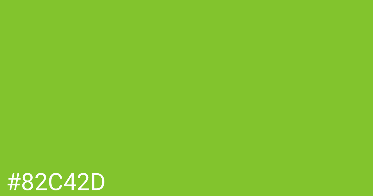 Hex color #82c42d graphic
