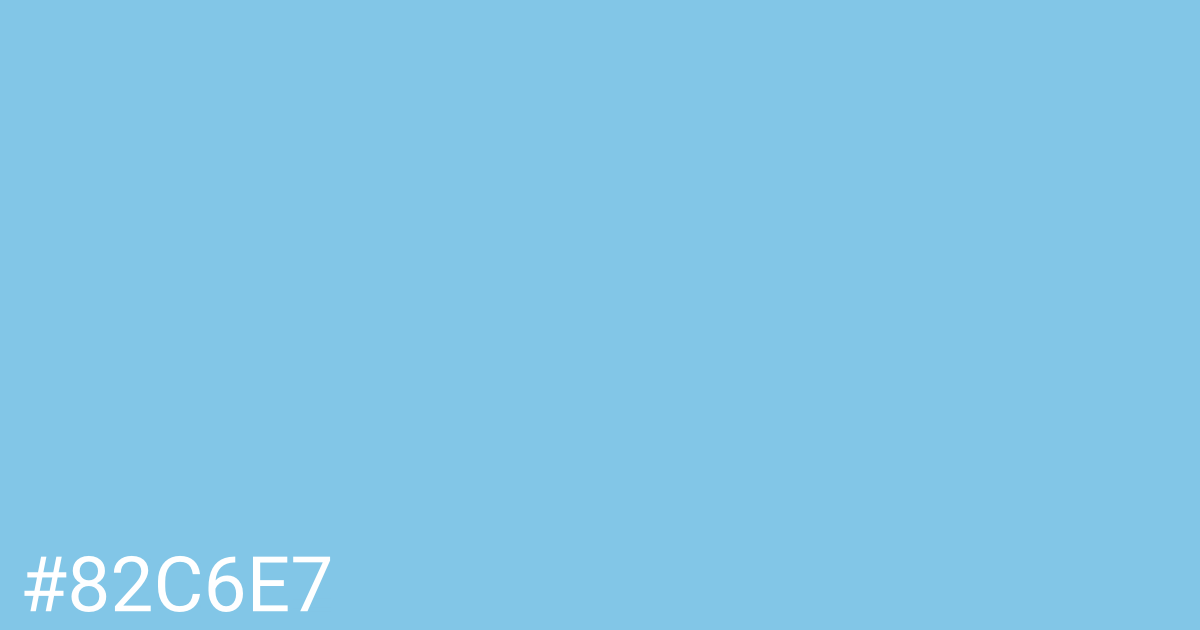 Hex color #82c6e7 graphic