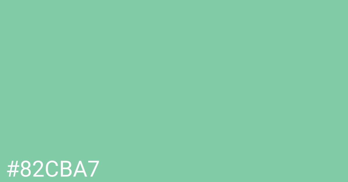 Hex color #82cba7 graphic