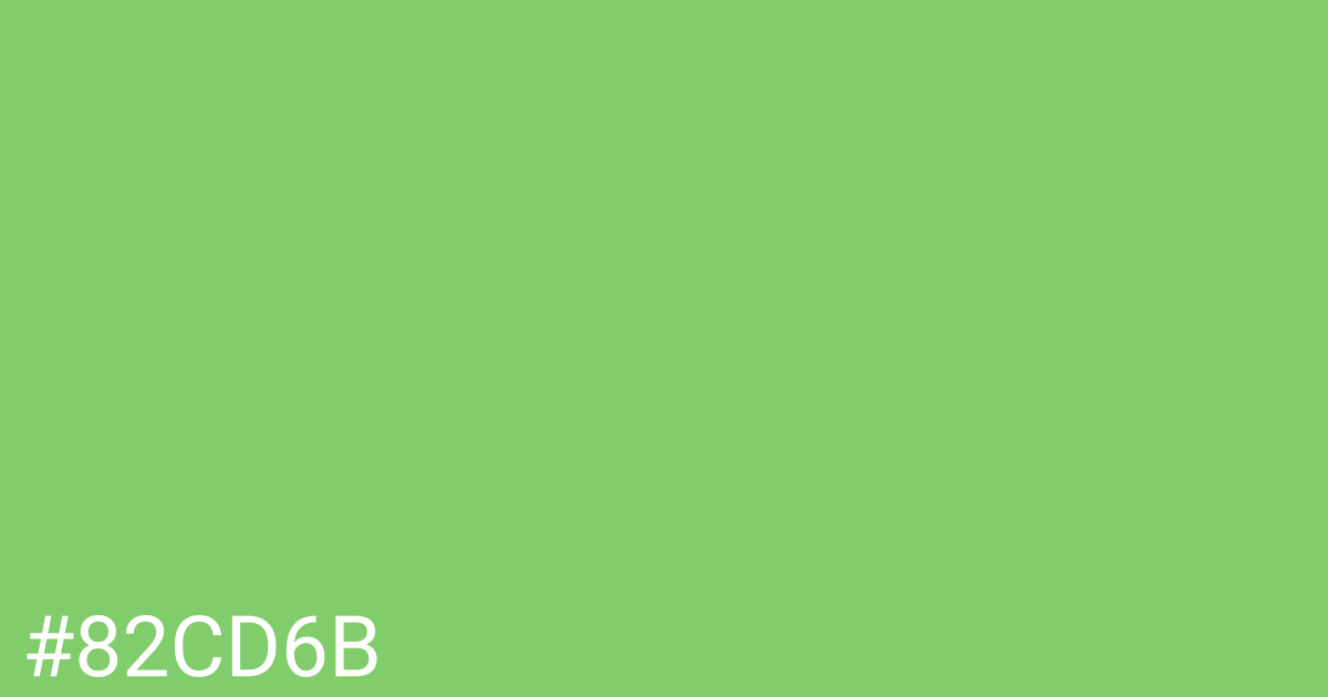 Hex color #82cd6b graphic