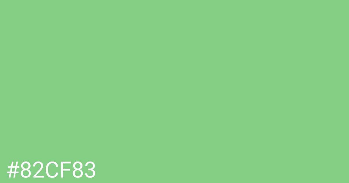 Hex color #82cf83 graphic