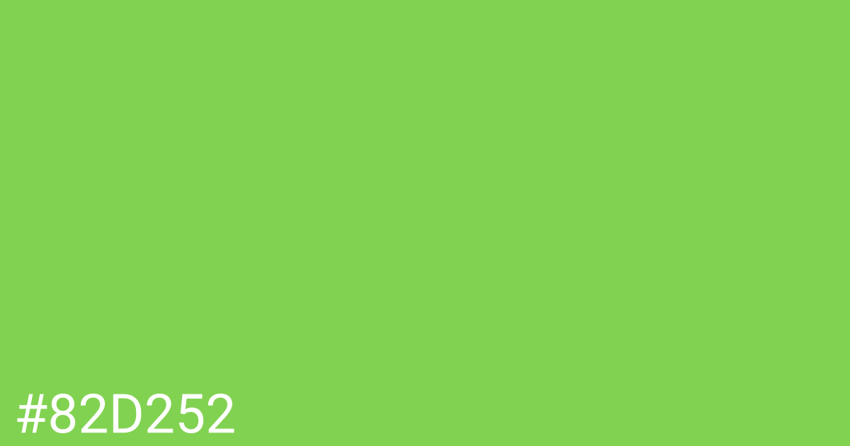 Hex color #82d252 graphic