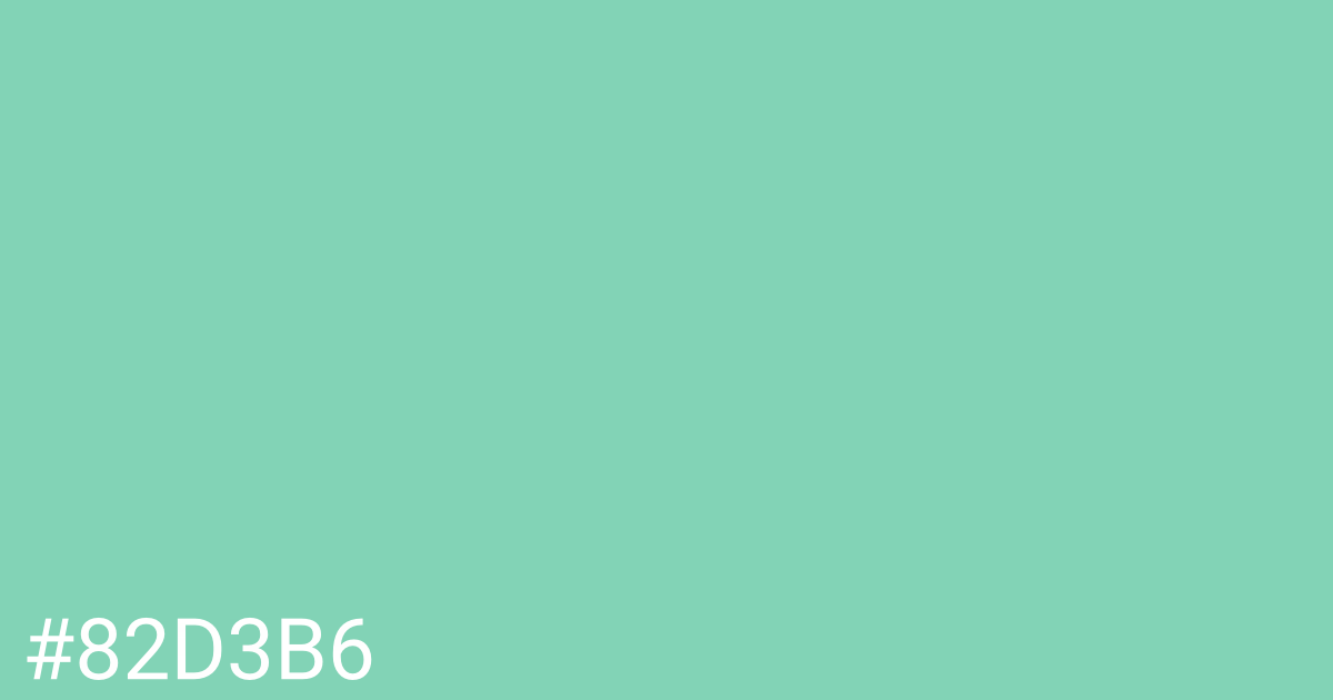 Hex color #82d3b6 graphic