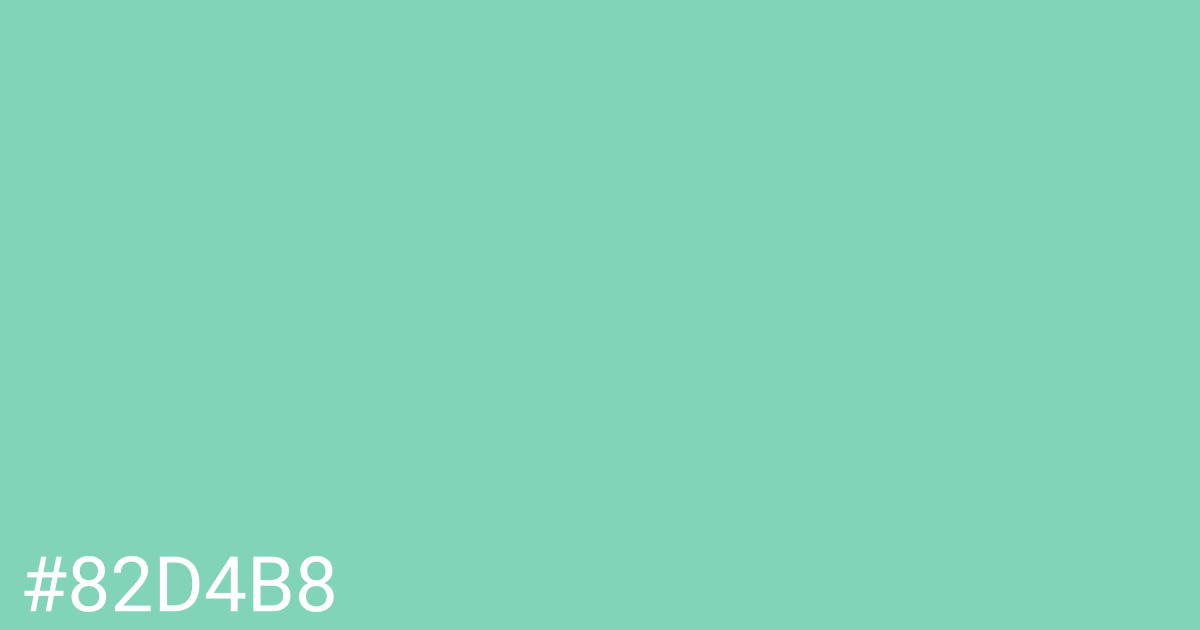 Hex color #82d4b8 graphic