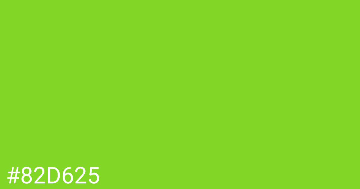 Hex color #82d625 graphic