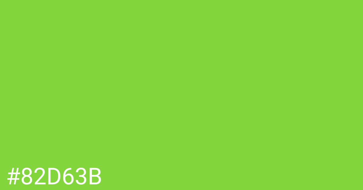 Hex color #82d63b graphic