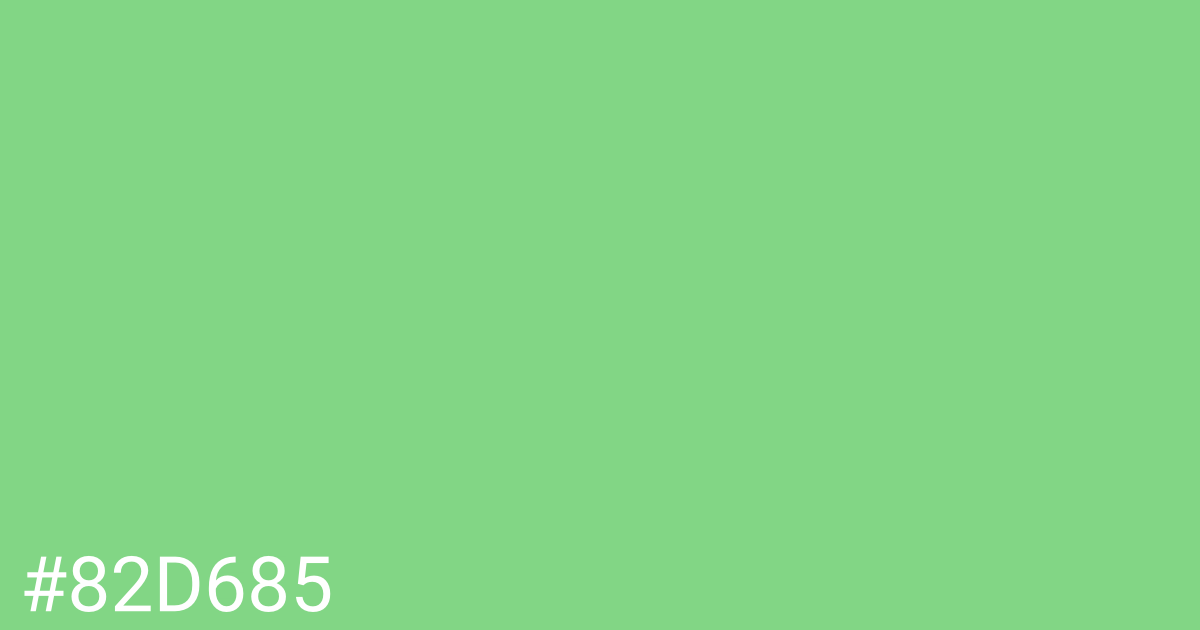 Hex color #82d685 graphic