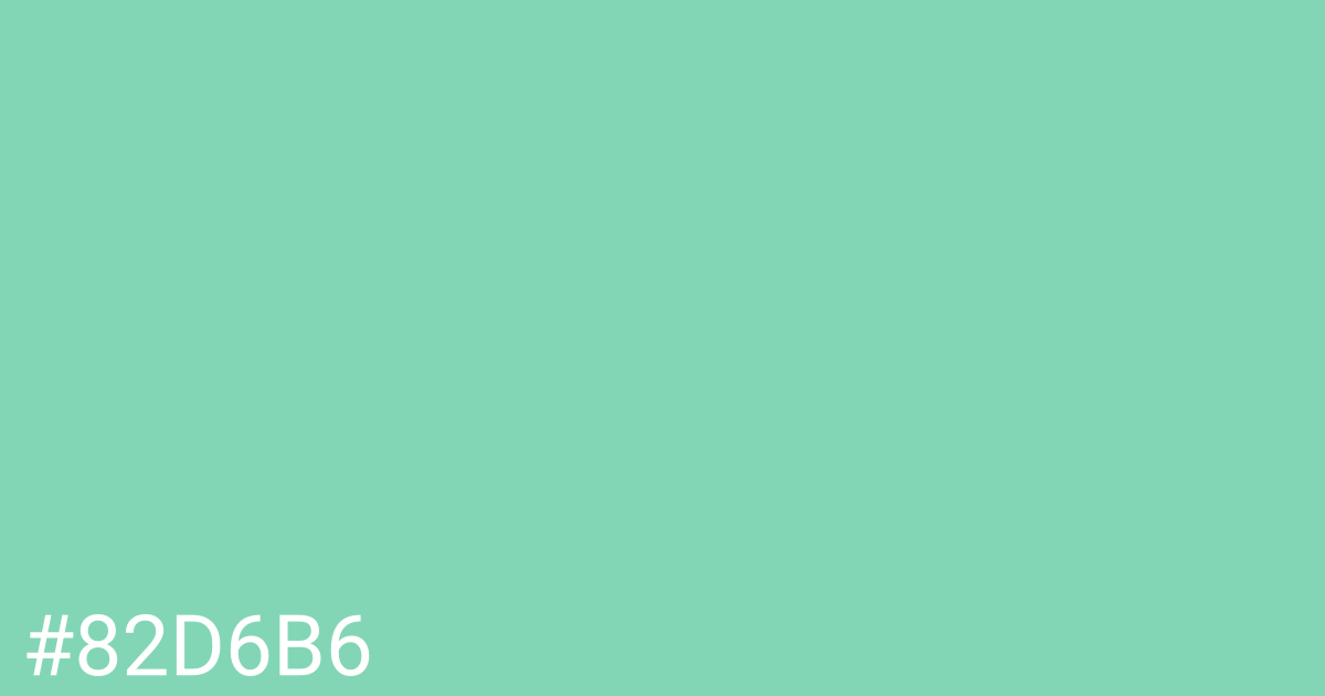 Hex color #82d6b6 graphic