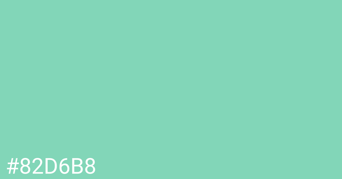 Hex color #82d6b8 graphic