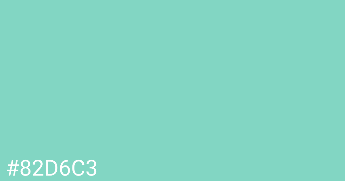 Hex color #82d6c3 graphic