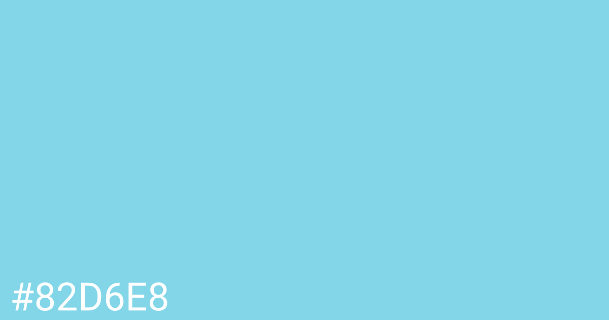 Hex color #82d6e8 graphic