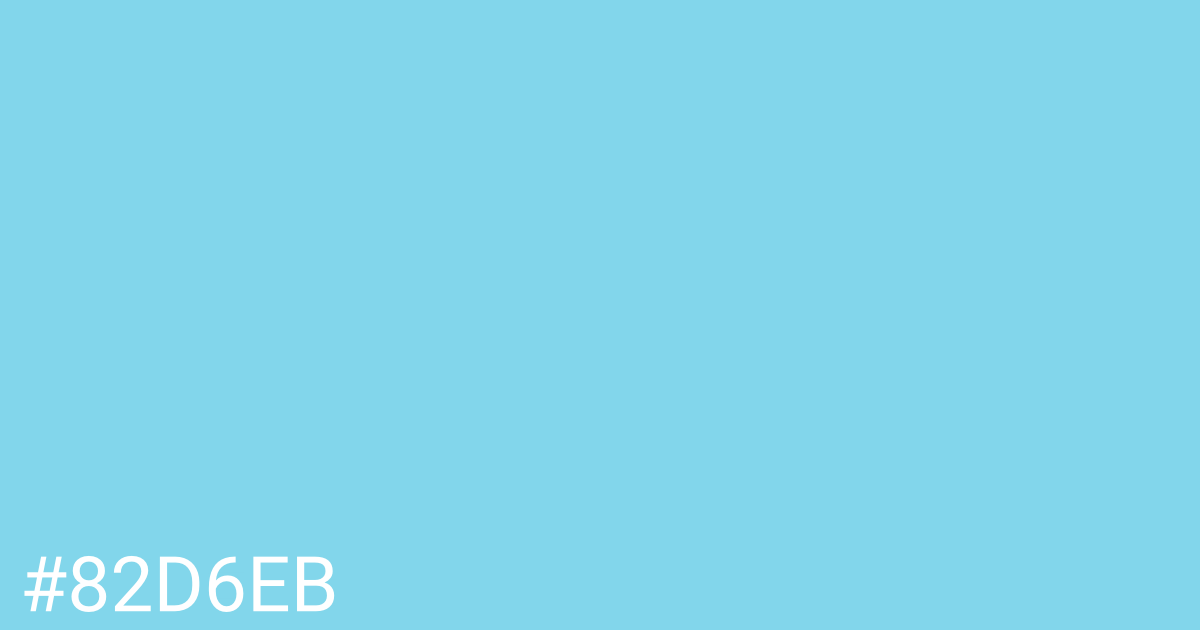 Hex color #82d6eb graphic