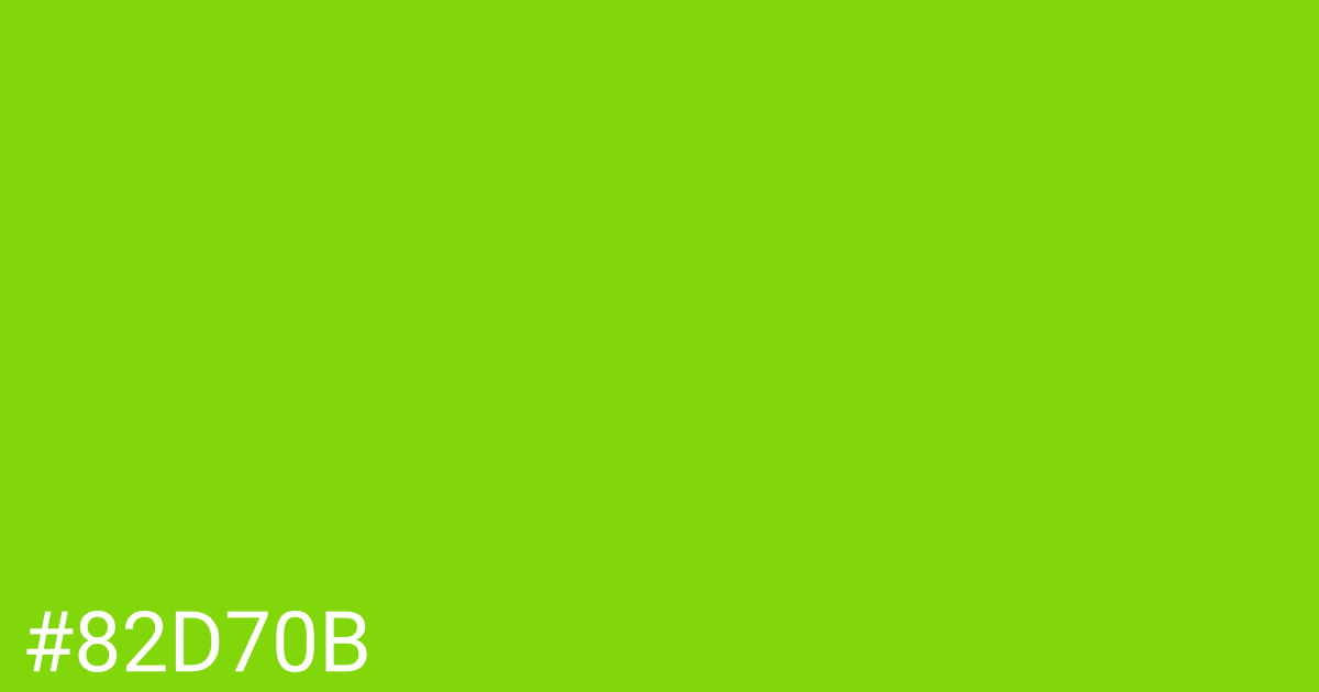 Hex color #82d70b graphic