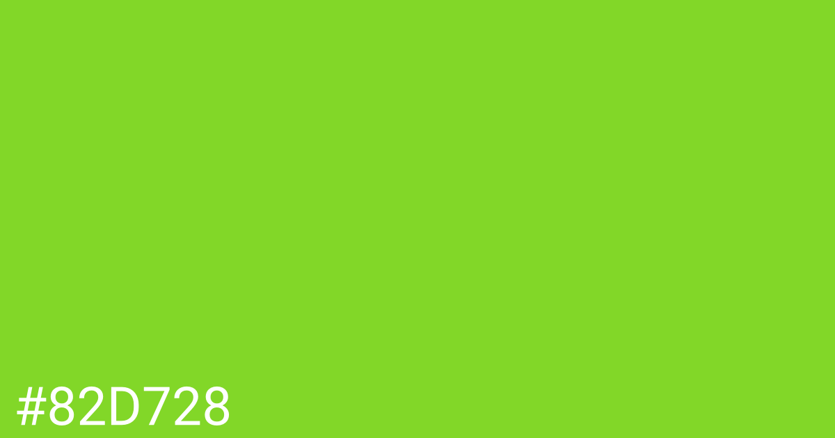 Hex color #82d728 graphic