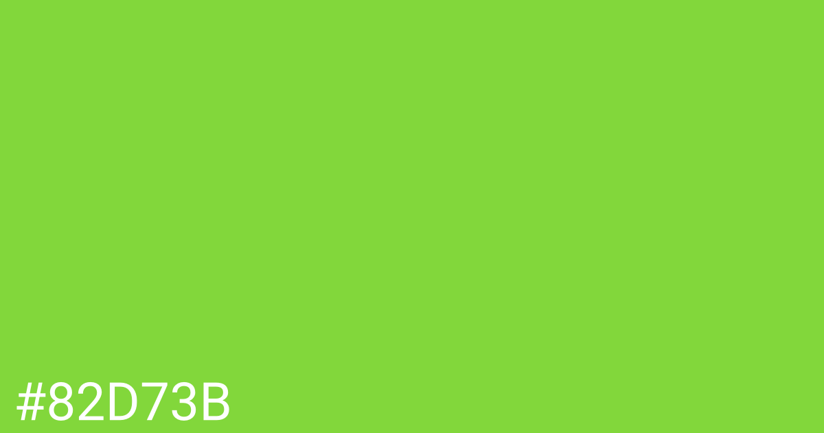 Hex color #82d73b graphic