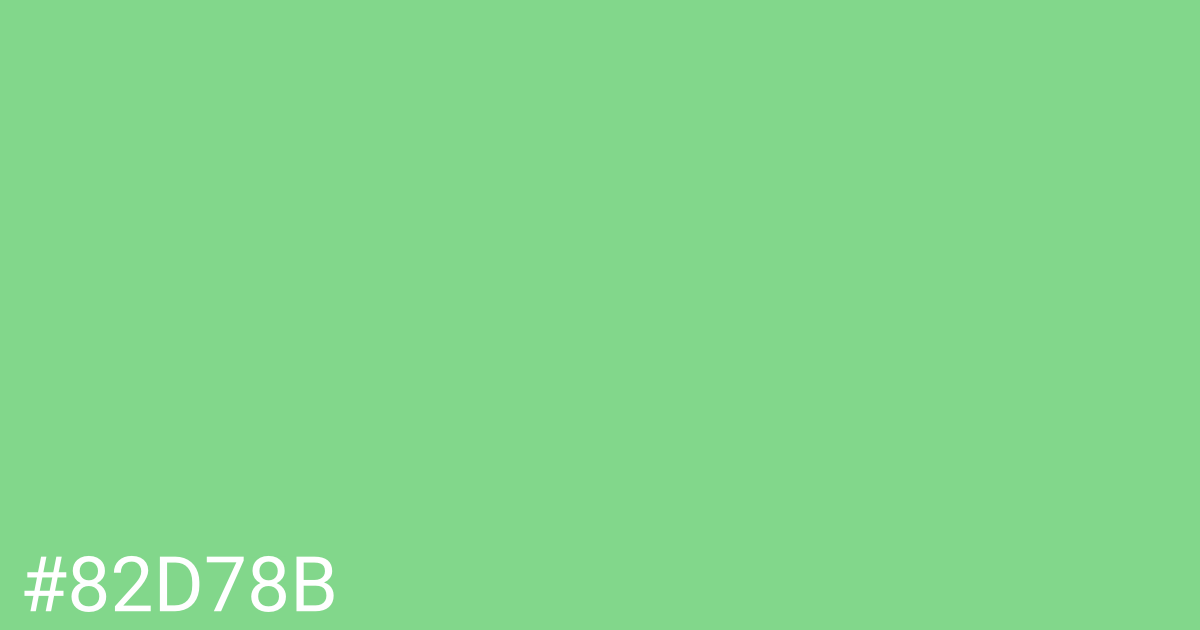 Hex color #82d78b graphic