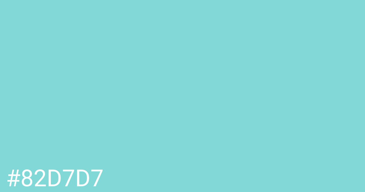 Hex color #82d7d7 graphic