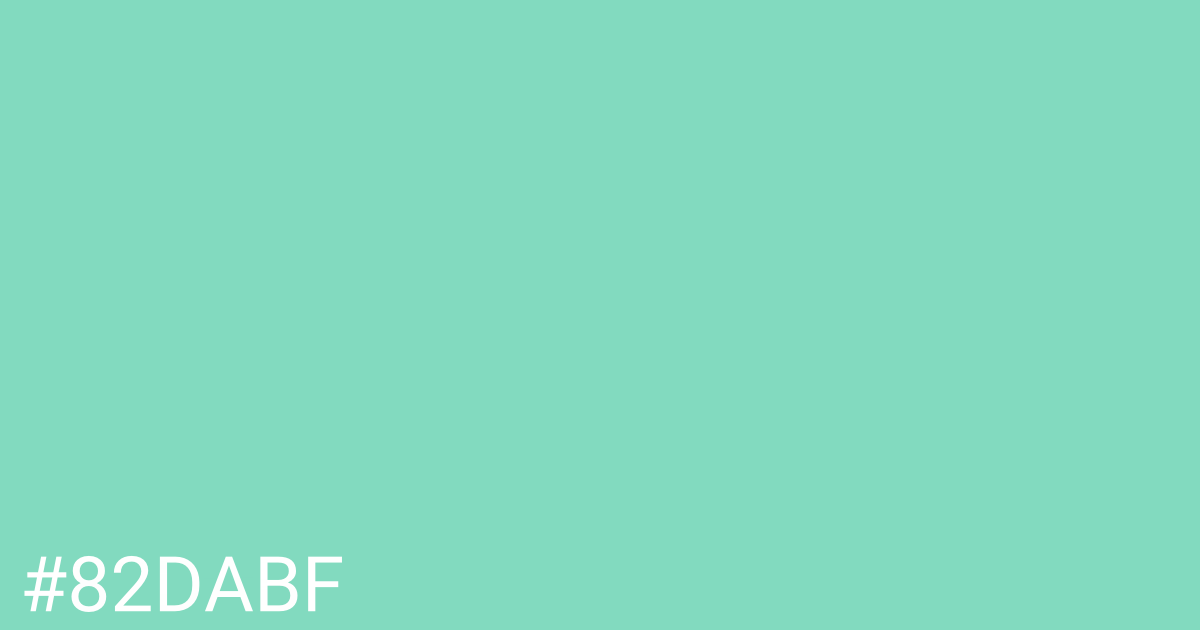 Hex color #82dabf graphic