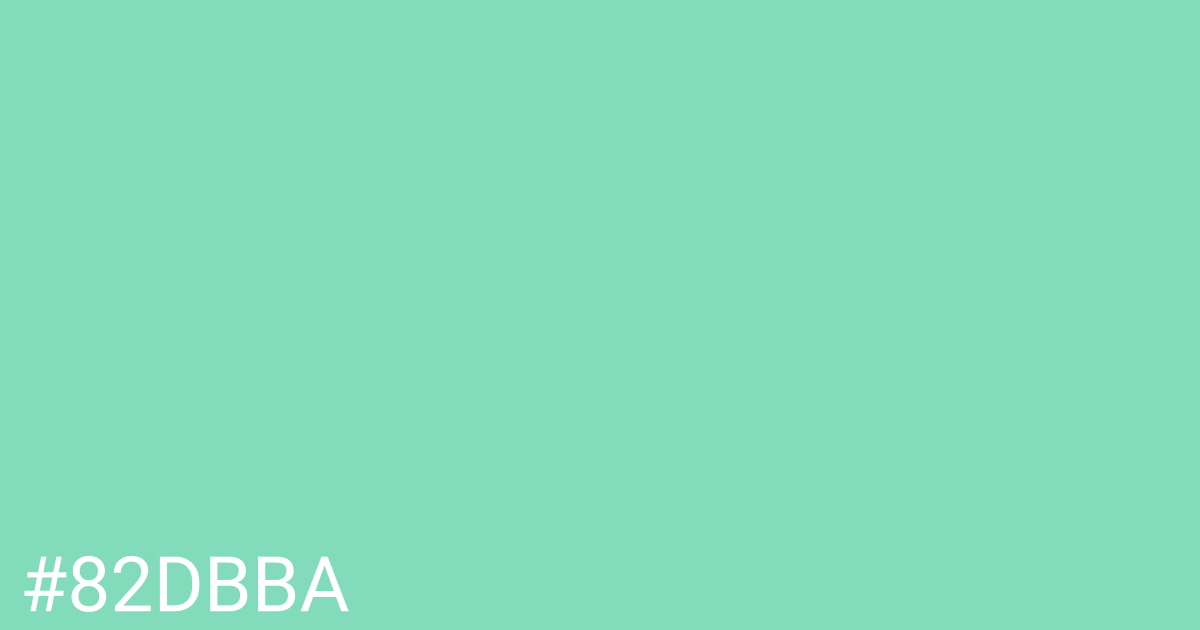 Hex color #82dbba graphic