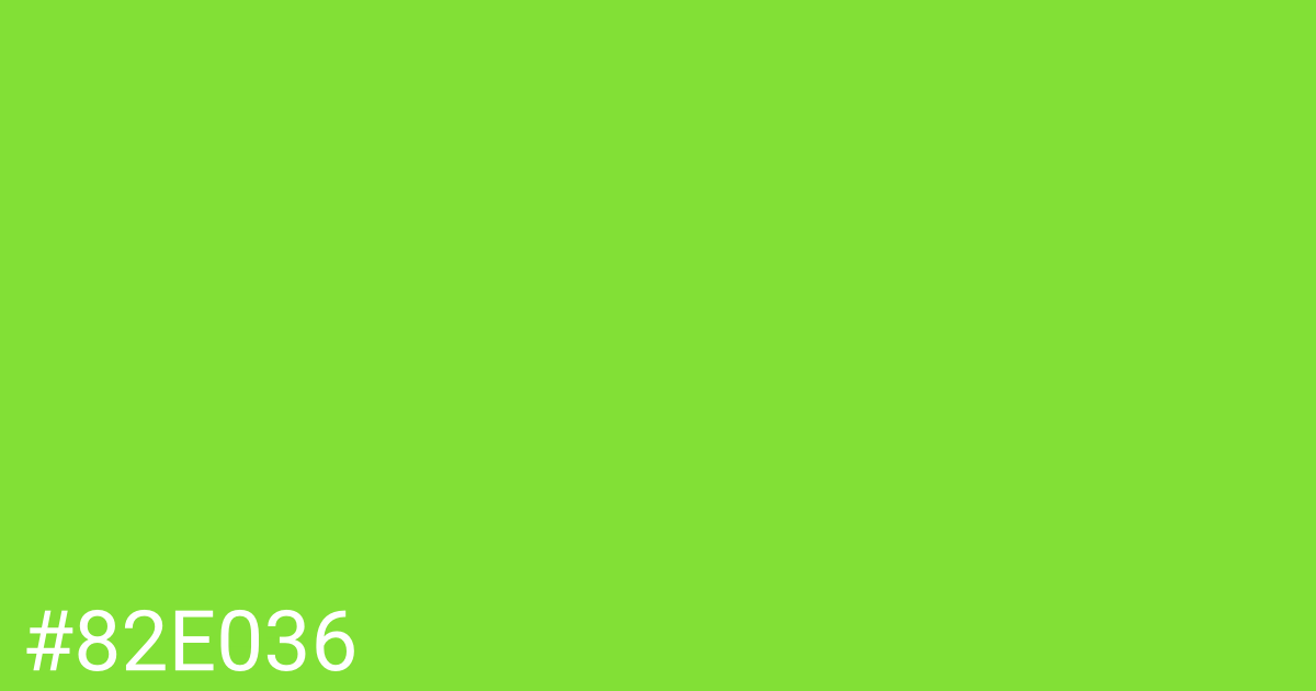 Hex color #82e036 graphic