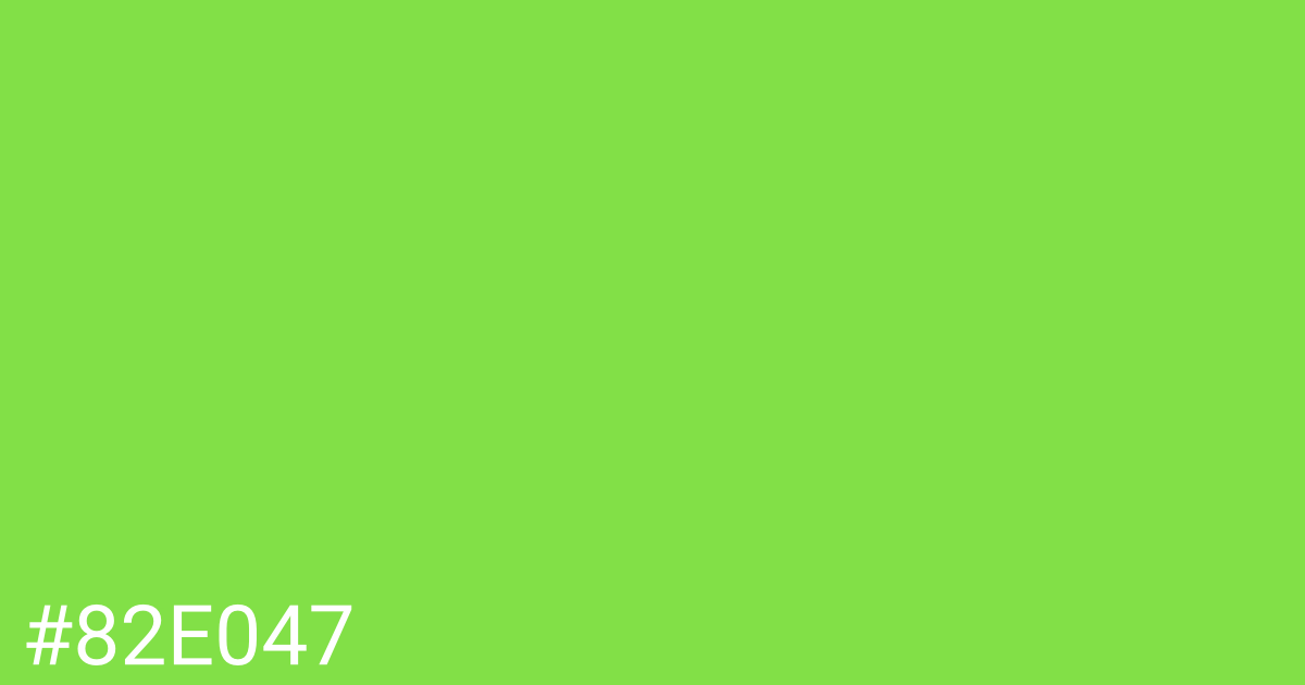 Hex color #82e047 graphic