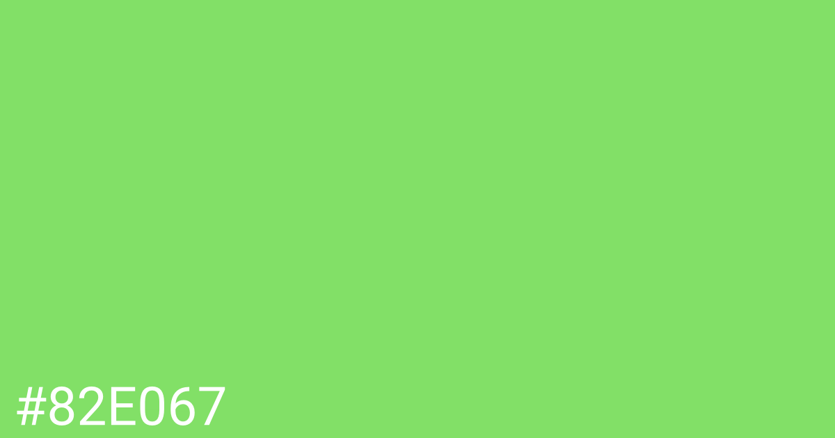 Hex color #82e067 graphic